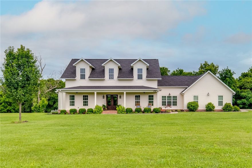 Rare Find!  Stunning Modern Farmhouse on 6 acres in Highly Desirable Area of Bentonville!  Beautiful Custom-built home with charming features throughout!  Great floorplan with Large Open Living Area, Chef's Kitchen with Oversized Quartz Island, Upgraded Appliances, Farmhouse Sink, Beautiful Light fixtures, Shiplap Accents, Hardwood Flooring!    Master Suite on Main level with Huge Walk-In Closet. Formal Dining Area and Spacious Laundry Room.  Upstairs features 3-4 bedrooms or option flex room and tons of storage.   Expansive Covered Front and Back Porches, and additional Screened Porch with Outdoor Fireplace!  Plenty of Room for a future Shop Building or Pool!   Better hurry to make this one yours!