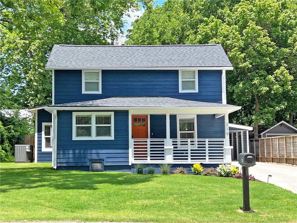 Completely remodeled from top to bottom, inside and out! This house is a true gem surrounded by mature trees with a large backyard, privacy fenced & patio for entertaining. When entering this gem from the covered porch, you instantly feel at home. The refinished solid pine floors are warm and inviting. The new expansive kitchen & dining area open to the living room. The master BR on-suite includes a walk-in closet with built in shelves and drawers maximizing the MBR space. On the main level is a 2nd BR and full bath, laundry room, pantry and storage. The new mudroom is perfectly situated between the carport and kitchen. The upstairs opens to a 13 x 17 room / 3rd BR attached custom BA w/toilet closet & closet. With back yard this big and alley access - maybe add a 2nd garage! NEW- exterior siding, roof, concrete drive, patio, privacy fence, sod - landscaping & HVAC. Open floorplan on main level. Top of line finishes and custom details. Ask 4 list of renovation updates.