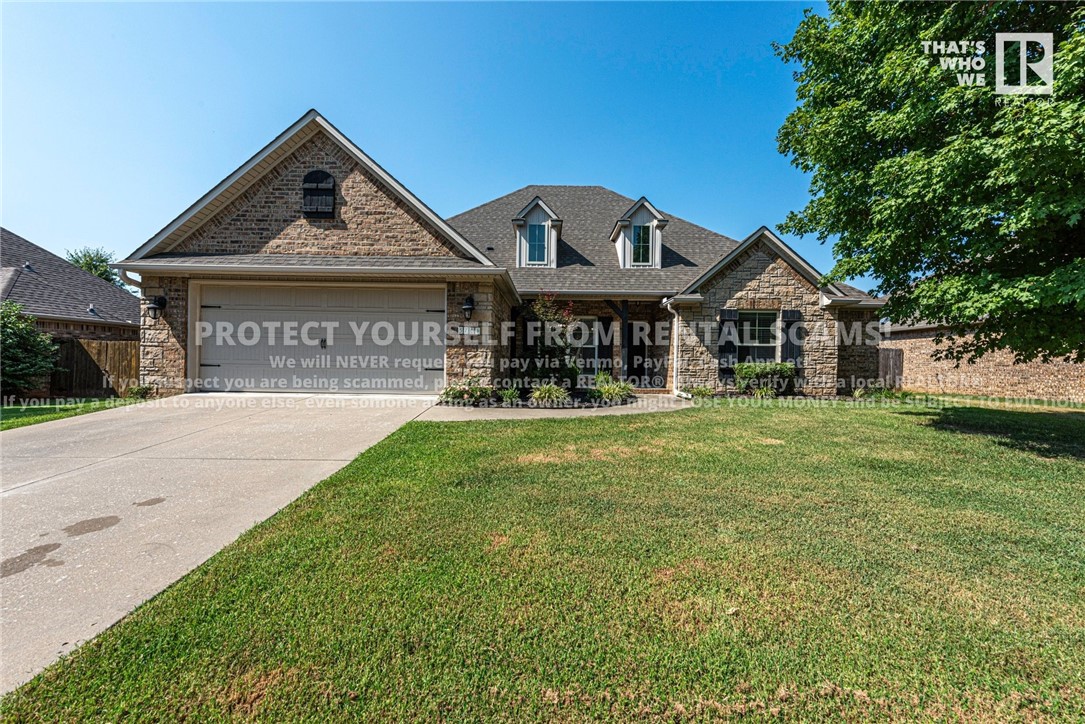 COMING SOON! AVAILABLE APPROX. 5/7/25! Check out this gorgeous 4 bed 2 bath home located just minutes away from eateries, trails, and a short drive from the University of Arkansas! Head inside to the living room with a gas log fire place & ceiling fan! Flow over to the kitchen with black granite countertops, wood look cabinets, tile backsplash, and section for eat in dining! Check out the primary bedroom with tray ceiling, and bathroom with double sink vanity & stunning bathtub! Relax and enjoy some outdoor privacy in the fenced in backyard with a covered patio! In the process of repainting the inside. NO CATS. *Tenant is responsible for all utilities and lawn care/maintenance.