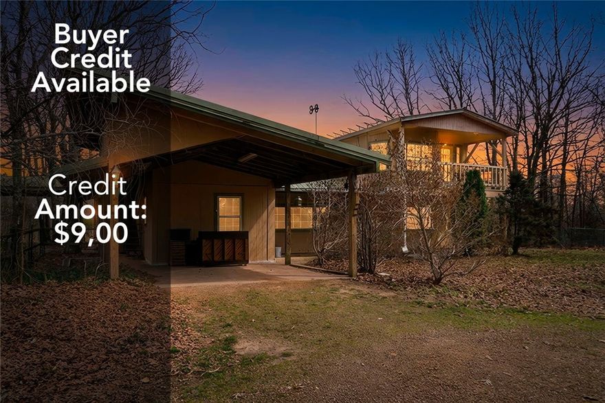 Tucked on 17 acres of pasture and woods, this 3-bed, 3-bath property is a rare find for those craving space, self-sufficiency, and room to grow. The main home features a sunroom perfect for seedlings, a huge pantry, vinyl plank and tile flooring, wood cabinets, and central HVAC plus wood-burning stoves for backup heat. The second story — added by a contractor — includes a third bedroom with its own wood stove, walk-in closet, and double-pane windows. Double porches, metal roof, a fruit orchard, a stocked pond with catfish and koi, and an 8x8 storm shelter complete the outdoor picture. The 320 sq ft studio apartment is perfect for guests, rental income, or a home office. The workshop/garage has power, built-in benches, and ample storage. A chicken coop, fenced pastures for horses or cows, and the greenhouse — once used commercially — make this a hobby farmer's or small business owner's dream. All appliances except the refrigerator convey, plus the chest freezer. 8 min to Winslow, 15 min to West Fork, 35 to U of A.