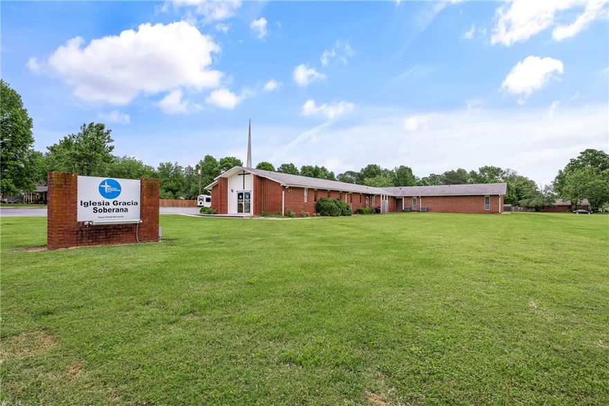 Opportunities like this don’t come along every day! This long time community church building is available for a new owner. A gorgeous, 3 acre lot right in the middle of town with streets on 3 sides, 5000SF+ building and a parking lot offer endless possibilities to a visionary buyer. Could be perfect for a church or other community organization, or it would be a fantastic and unique home if remodeled to fit the needs of anyone wanting a spacious home near Lake Fayetteville. Let your artistic vision take off to see what this could become. Or course, the underlying 3 acres could be the perfect spot for your next development project. Currently zoned residential, this land already has city streets on 3 sides and all utilities available. Don’t miss this one!