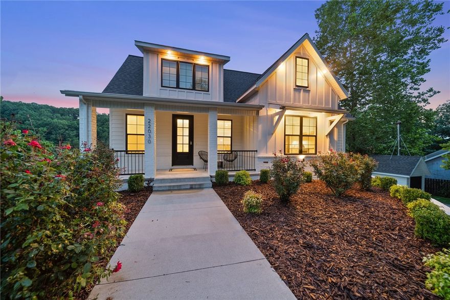 Escape to your dream lakefront retreat with this modern, fully-furnished home with private, covered boat dock on the serene shores of Beaver Lake. Nestled in a quiet cove, this turn-key property can be your personal lakefront oasis or provide lucrative rental income as a VRBO rental. Step inside to discover an open concept design that integrates the eat-in kitchen, dining area, and living room with a fireplace. Enjoy picturesque lake views from the main deck as well nearly every room in the house. The primary suite is on the main level. Upstairs, a second-story bedroom awaits, featuring a queen bed, four built-in bunk beds and a full bathroom. The basement level presents even more possibilities with a second living area, two additional bedrooms, and a full bath. Unwind in style on the second deck, complete with a soothing hot tub with a lake view. Currently an income producing VRBO rental. Showings will be set up through management company. Listing agent will have to confirm all showings and times will be limited.