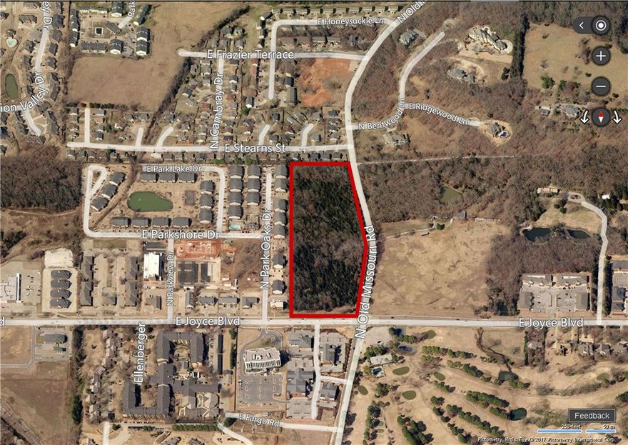 Excellent Development Opportunity in the North Fayetteville Business corridor. 12.47 +/- acres parcel located at the Northwest corner of Joyce Blvd and Old Missouri Road.