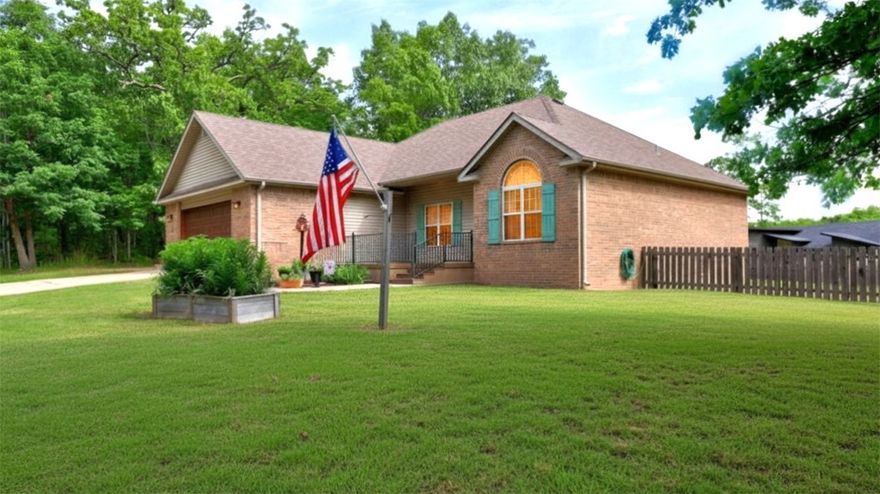 Beautifully updated 3-bedroom home plus office featuring a spacious living room with remote-controlled Kozy Heat fireplace. The kitchen was remodeled in 2024 with cherry cabinetry, quartz countertops, double ovens, and a functional layout ideal for cooking and entertaining. Cabinet doors for the open shelving are available, but the owner preferred the open look. A water hookup is located in the drawer stack left of the stove if you prefer relocating the refrigerator. The primary suite offers an updated bath with a new walk-in shower. Additional updates include new LVP flooring, 2021 roof with 30-year shingles, new garage door and opener in 2022, and new heat pump in 2025. Enjoy the screened porch. Nice flat corner lot. Refrigerator, washer, and dryer convey. Flexible living spaces, quality updates, and thoughtful details throughout make this home move-in ready.