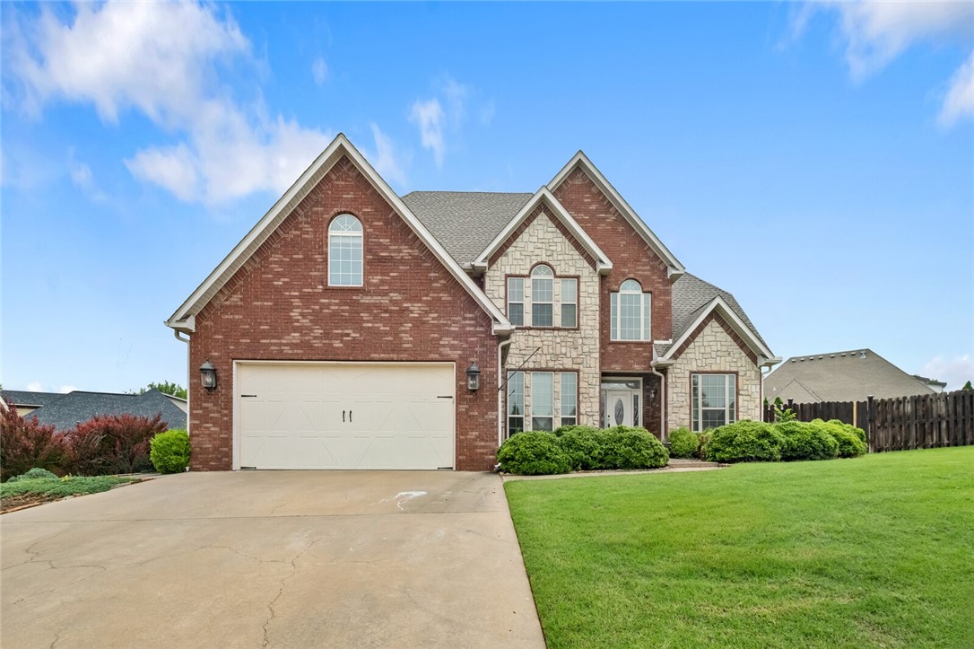 Beautiful 4 bed, 3.5 bath home in sought-after Cross Creek! With over 3300 sq ft, this split floor plan offers soaring ceilings in entry and living room, abundant natural light and sits in a quiet cul de sac. The kitchen blends style and practicality with rich cabinetry and lots of storage room . The spacious primary ensuite, dedicated office and dining area are all on the main floor for added comfort and function. Upstairs features two separate areas—one with Jack-and-Jill bedrooms and shared bath, and another private suite with its own stairwell and full bath. Step outside to a backyard oasis with green space, covered patio with privacy fence—perfect for relaxing or entertaining. Enjoy community trails, pool, playgrounds, and courts, plus nearby Mt. Hebron Park with splash pad, dog park, pickleball & tennis courts, and more. Close to I-49, top schools, shopping, and dining!