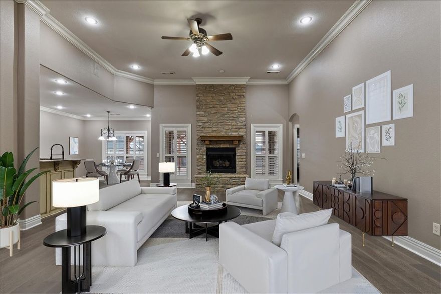 Make us an offer on your new Executive home just 5 minutes from the new Walmart Campus! Custom finishes include Cathedral ceilings, a stunning stone fireplace, impeccable woodwork, updated Jack-in-Jill bathrooms. Chefs will love the gas range & double ovens. Master is on the main floor w/ lovely high-end touches. This split floor plan boasts two large bedrooms w/ connected bath, & your office, which can be a 5th bedroom if needed. Behind the hidden door to your upstairs, you'll find a substantial bonus room, & bedroom w/ full bath. Oversized 3-car garage w/ NEW poxy floor, ample storage & 9ft doors. Your low maintenance backyard is an oasis with 2 pergolas, multiple sitting areas, & wired for BOSE sound. Relax in your powerful 8 -person Thermaspa Hot Tub w/ 120 jets! Don't miss the massive 15 KW solar & 12x18 outdoor workshop! New roof in '23. New A/C in '21. New dishwasher '23. And $54,000 of new downstairs flooring was just completed! Up to $10,000 offered for closing costs, home warranty, upstairs carpet, etc.