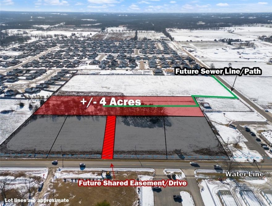 +/- 4 acres of level, partially cleared land right off Slack St/Hwy 72 in Pea Ridge, with approx. 10,000 VPD for high visibility. Zoned C-1 Neighborhood Commercial, this prime location is ideal for a bank, medical or general office building, retail space, or restaurant. Situated near the upcoming Casey's General Store, this property is in a thriving area. Pea Ridge is one of Northwest Arkansas' fastest growing cities, with over 400 building permits issued in 2023, surpassing even Springdale, AR!