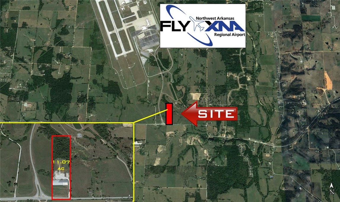 Income producing opportunity featuring a fully occupied 30,000 sf building adjacent to the XNA regional airport. Building has 3-phase power, an 18-wheeler loading dock, 3 overhead doors, and 27,480sf of insulated warehouse space. All tenants can also be vacated for an end user. Parcel has 4 acres of cleared packed dirt ready to develop in the rapidly growing XNA airport community.