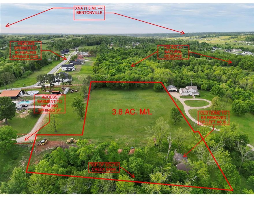 This Beautiful level to gently sloped property offers the perfect location to build your Dream Home, Barndominium or build two homes. Seller can build home if needed. Don't miss this opportunity. Seller will remove the old home at the bottom of the property prior to closing.