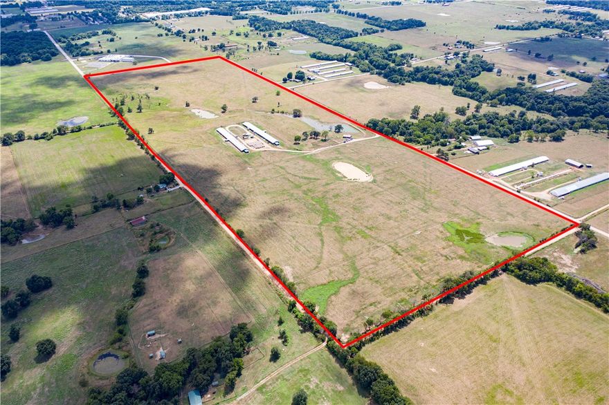 Incredible income on this egg farm on large acreage soon to be ready for development. Free range farm with great contract. Farm cash flows well with plenty of extra room. Open and mostly flat with ponds and cattle pens. Completely fenced and next new Decatur elementary school. Surrounded on 4 sides with roads. Rural water and other services near by. Very nice updated 3 bedroom 1-1/2 bath home included. This is an opportunity.