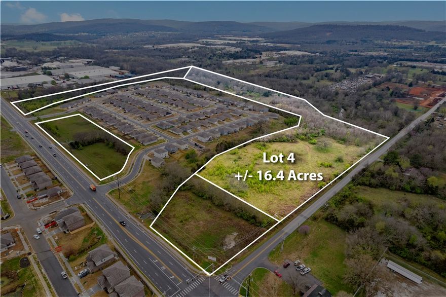+/- 16.4 Acres of land right off Morningside Dr, which see +/- 1,200 VPD. Utilities are readily available on site or in close proximity. Positioned next to a recently constructed subdivision developed by a leading national builder. Zoned RSF-8, making an ideal place for single family homes or short-term rentals. Conveniently located just a short 5-minute drive to Downtown Fayetteville and the University of Arkansas Campus. 

This lot is zoned RSF8: Residential District. It is designed to bring historic platted conformity and to allow for the development of new single family residential areas with similar lot size, density, and land use as the historical neighborhoods in the downtown area.
