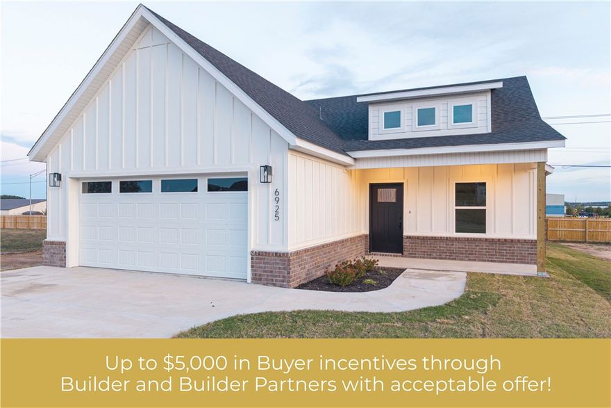 Up to $5,000 in concessions from the builder and builder partners with an acceptable offer and qualified buyer. Preferred lender options available upon request. This brand-new home combines timeless style with modern comfort, featuring a versatile floor plan with 3 bedrooms or 2 bedrooms plus a home office. Inside, you’ll love the luxury vinyl plank flooring throughout, granite countertops, and fully tiled walk-in showers that elevate every detail. The open-concept layout connects the kitchen, dining, and living spaces, centered around a warm fireplace that makes the home feel inviting year-round. Designed with low-maintenance materials and thoughtful finishes, this home is perfect for anyone seeking both beauty and practicality.