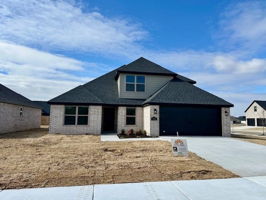 This is the Dreamer 2 Floorplan. It is a 2 story home with 2 bedrooms down and 2 bedrooms upstairs. Welcome to this stunning two-story house, featuring 4 spacious bedrooms and 3 modern bathrooms. As you enter through the front door, you will be greeted by a spacious living room, perfect for relaxing and spending time with loved ones. The living room flows seamlessly into the elegant dining room. The kitchen is fully equipped with modern appliances and ample counter space. The primary bedroom is located on the main level, featuring a spacious en-suite bathroom with a walk-in shower and ample storage. The other two bedrooms on the main level share a full bathroom. The second floor features two additional bedrooms, each with plenty of natural light and space. These two bedrooms share a full bathroom located on the same floor. The house also features a beautiful patio and porch, perfect for enjoying the outdoors while staying protected from the elements.