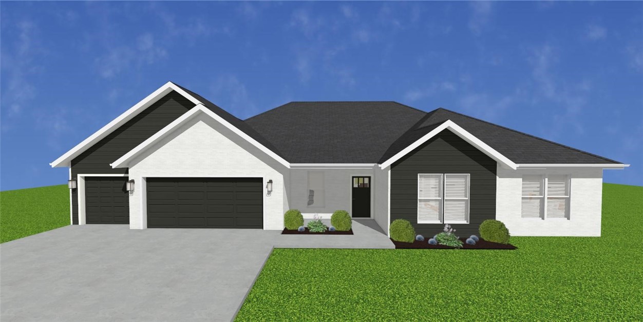 Welcome to Spring Creek Farms, located in the heart of Northwest Arkansas (Cave Springs/Elm Springs). There is something for everyone! A pool, playground & walking trails will be coming in phase 3. Shaw Elementary is just steps away. Enjoy pickleball, tennis, walking trails & more at nearby Shaw Park. This neighborhood has spacious lots with many backing up to green space. Call for more details & options available. The Beckham II Plan is a one-level, 4-bed, 2.5-bath layout with an office/flex space designed for modern living. Features include: 3 car garage, open floor plan, vaulted ceiling with beams, built-ins flanking a gas log fireplace, soft close custom cabinets to the ceiling, gas range with fully vented hood, built-in microwave & a walk-in pantry in the kitchen. The primary suite features a walk-in shower & a free-standing bathtub for the ultimate spa-like experience. A large back covered patio is complete with internet & gas hookups, ready to entertain. Preferred lender credit is available.