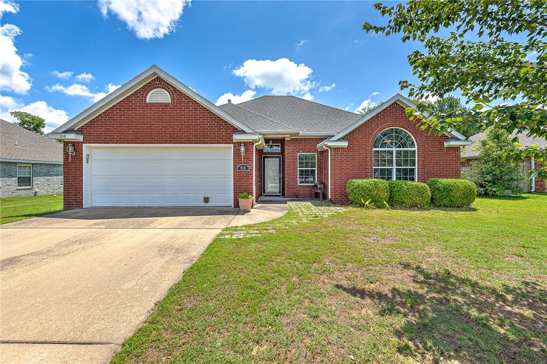 Welcome to Bliss Orchard, a desirable subdivision in Centerton with easy access to the Walmart home office and apx 1 mile to both Centerton Gamble Elementary and Bentonville West High School. This beautiful 3 bedroom, 2 full bath home features a flex space that can be used as an office, a formal dining room or a second living area, depending on your needs. The eat-in kitchen has plenty of cabinets and opens to the living room with a cozy gas log fireplace. The master bedroom is spacious and has dual walk-in closets. The master bathroom has double sinks, a jetted tub and a walk-in shower. The backyard is spacious and has trees for shading, perfect for relaxing or entertaining. The storage building conveys with the property. This home has stained concrete floors and crown molding throughout the main areas, adding elegance and style. Don't miss this opportunity to own this lovely Bliss Orchard home!