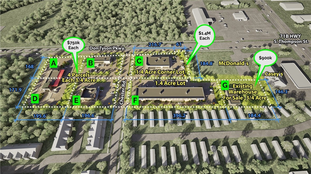 6 Lots A-F Don Tyson Boulevard