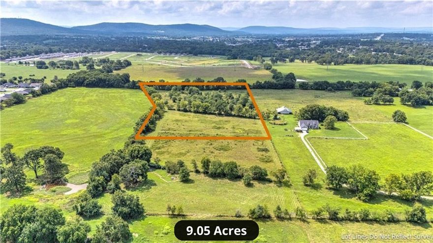 Beautiful, flat property in growing area with views of Kessler mountain in the distance! Perfect for those looking to build their dream home on acreage, while being minutes from town; or a great development opportunity. Private or public road can be extended down easement into the property. Located minutes from Hwy 62 in Farmington and Fayetteville MLK Jr. Blvd.