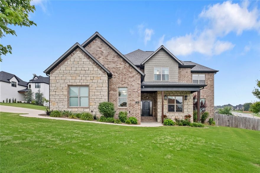 Nestled in the Otter Creek neighborhood, offering a picturesque water view. Situated on a spacious corner lot, this home provides a sense of tranquility and privacy. With four BDR &  four bathrooms, this home has an open floor plan that is perfect for comfortable living & entertaining. Large windows throughout fill the space with natural light, creating a warm & inviting atmosphere. The main floor features an office and dining room with built-in shelves. The primary bedroom and a guest bedroom are conveniently located on this level, providing easy accessibility. Upstairs, you will find two additional bedrooms and a media room, creating a versatile space for relaxation and entertainment. The media room is equipped with top-of-the-line equipment and furniture, all of which convey with the house. This home also offers modern features and energy-efficient upgrades. All of the lights are LED, contributing to reduced energy consumption. With an R-49 insulation, the home is well-insulated, providing energy savings.