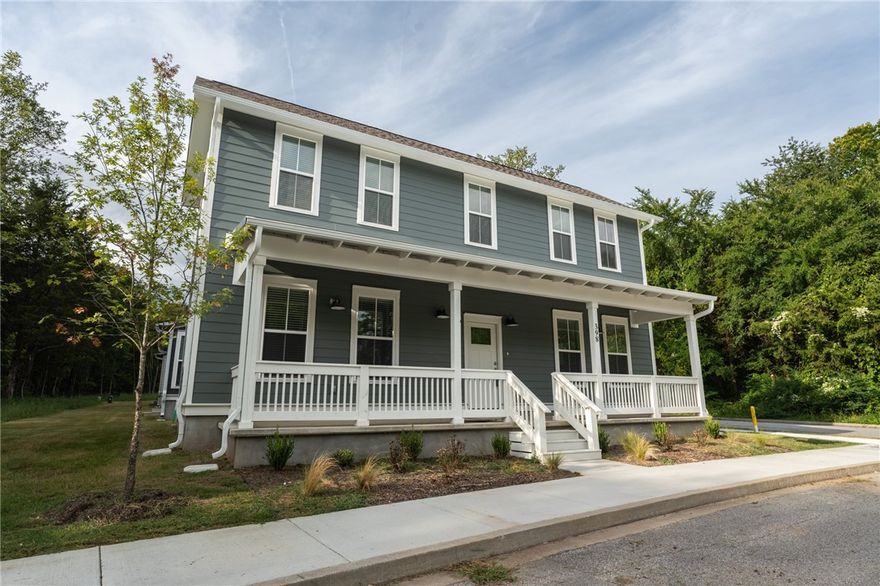 Beautiful new 2-story home features 2 BR/2.5 baths with open living/dining/kitchen, laundry and half bath on the first floor. On the second level are two spacious bedrooms, each with their own bath and walk-in closet. Luxury vinyl plank throughout. Large covered front porch extends your living area to the outside.. Willow Bend features green spaces with sidewalks and tree-lines streets to encourage walking and neighborhood connections. Owner occupancy is required in this subdivision, however HOA will allow parents to purchase homes for their kids, or investors doing longer term (12 mo or more) rentals. Interior photos are pulled from a previous build of the same floor plan, and colors/materials on inside may differ. Agent owned.