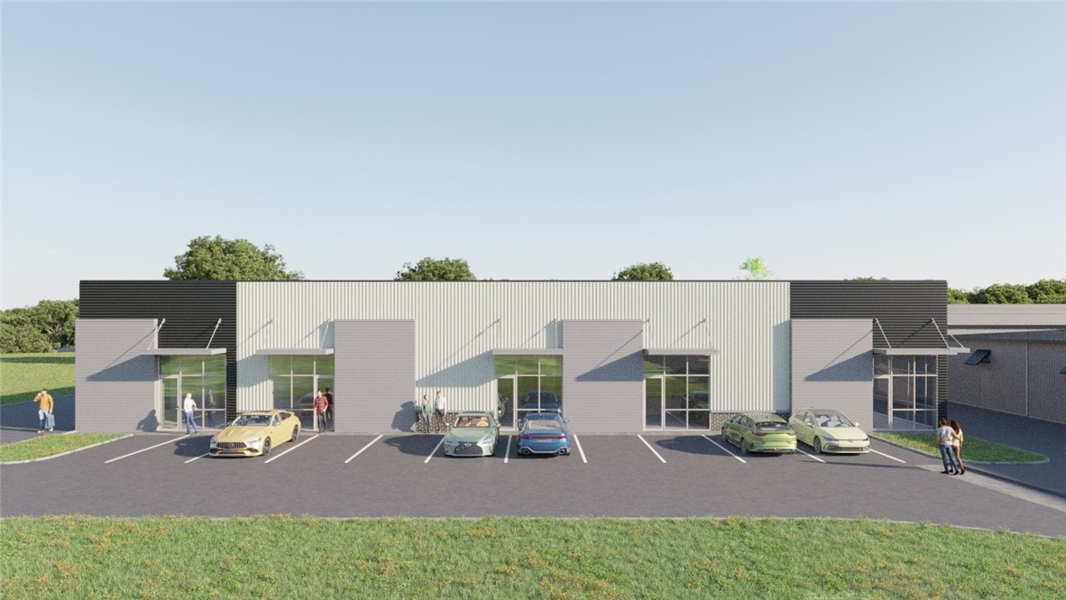 Prime opportunity to grow your business with +/- 2,000 SF of brand new construction office/flex space
for lease just off S 8th St in Rogers. Located in a high-traffic area that sees around 24,000 VPD, this
space offers excellent visibility for your business. Construction is scheduled to begin this spring, with
anticipated move-in ready by January 2026. This suite will feature large windows providing ample natural light and an overhead door in the back, making it ideal for office, warehouse use, or professional service use. The landlord will include a finished bathroom and HVAC installation in the suite, with additional tenant improvements available and amortized into the lease agreement. If more space is needed, this suite can be combined with neighboring units for a total of up to 10,000 SF.
