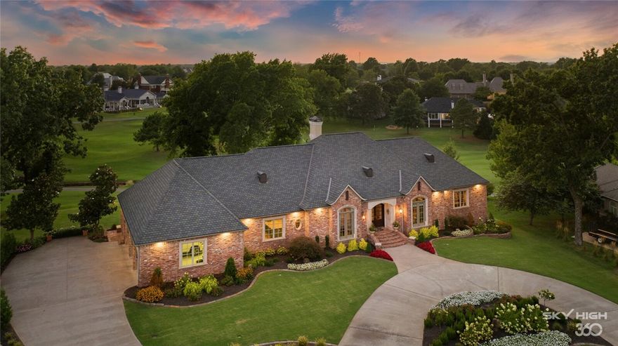 Breathtaking golf-front estate situated on .85 acre lot & quiet street in premier Pinnacle Country Club. Thoughtfully designed w/entertainment in mind this residence boasts both formal & casual living spaces featuring floor-to-ceiling windows & sun-filled rooms of panoramic views. Open living concept features gourmet kitchen w/generous island, butler’s pantry, top of line appliances, coffee bar, eat in area & spacious living room. Completing the main level is the formal dining, stately study, 2 BRS, fabulous craft/utility room, mud room & owner’s suite w/fireplace & sophisticated bath. Lower level w/rec room, full bar area, catering kitchen, theater room, 3 additional guest suites, exercise room, flex space & abundant storage. Expansive exterior living areas w/outdoor grilling kitchen & spectacular golf views! Recent updates include: New Roof, covered deck w/Trex composite decking, outdoor kitchen, complete landscaping design, stonework & drainage system, upgraded theater system, security & smart home technology.