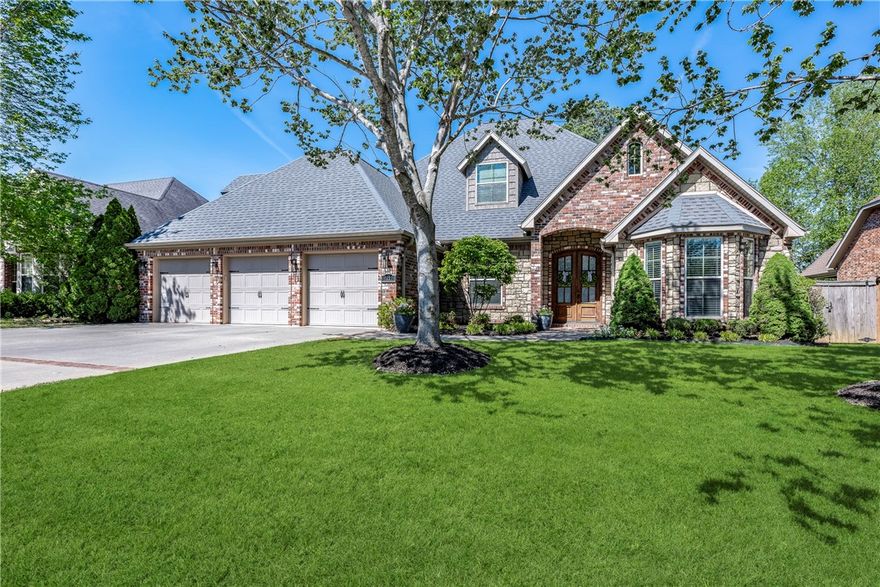 Immaculate home in fantastic east Fayetteville location. Convenient distance to McNair, Vandergriff and St Joseph schools and 2 minutes to shopping. And what a house! Large windows on the back of the house allows natural light to saturate the inside and provide stunning always changing views or the water and sunsets. You will feel like you are on vacation everyday! There is an ample size desk for entertaining or just sitting in peace and quiet at the end of the day or sipping coffee in the morning. The kitchen boasts new backsplash and beautiful countertops and a large walk in pantry. The house has 10' to 23' soaring ceilings, a large family room with a wood burning fireplace invites you to relax or enjoy time entertaining. The grand stairway and entire second floor has new carpeting and a new wood landing greets you. The primary bedroom provides privacy and relaxation with it's own entry to a private deck looking at the water through a stand of tall pines. This house has so much more to offer, Don't miss out!