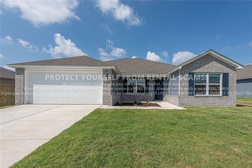 AVAILABLE NOW! Check out this stunning new construction 4-bedroom, 2-bathroom home located near parks, eateries, and everyday conveniences. Head inside to the open-concept layout that seamlessly connects the living room and kitchen — ideal for both relaxing and entertaining. The home features LVP flooring throughout the main living areas, granite countertops, bar seating, and ample cabinet storage in the kitchen. The primary bedroom offers a private ensuite bathroom that includes a double sink vanity and an additional storage nook! Relax and relish the large backyard! ***marketing & applications only, management and lease provided by another party.