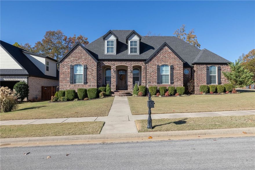 Located in a highly sought-after area, this 2,964 sqft home features 4 bedrooms, 2.5 bathrooms, and a large bonus room. The open living room has a cozy fire place and flows seamlessly into the spacious eat-in kitchen, featuring granite countertops, stainless steel appliances, and ample cabinet storage. The oversized master suite provides a peaceful retreat with a luxurious en-suite bathroom, complete with dual vanities, a soaking tub, and a walk-in shower.
Outside, the screened porch and views from the back patio creates the perfect setting for relaxation or hosting gatherings. The large corner lot includes a fenced yard with a conveying swingset. The property also boasts a closed driveway, a storm cellar, and a large walk-in attic for additional storage.
Situated in a quiet, friendly neighborhood, residents enjoy access to a community pool, park, and walking trails. And all of this is just minutes from Fayettevilleās vibrant downtown and the University of Arkansas.