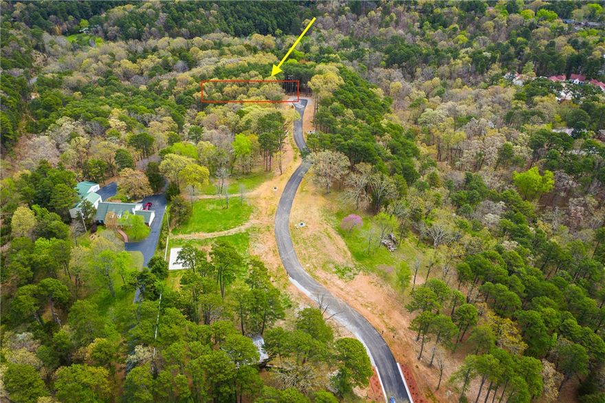 Largest lot in Pine Crest Subdivision is now available for purchase! Secure this 0.69 acres at the end of the lovely Eureka cul-de-sac. 5 minutes from the historic downtown Eureka Springs and a 5 min walk to the trolley stop. Flat, buildable and ready for your dream home to materialize!