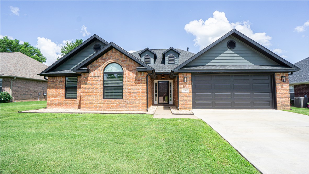 Located in a lovely subdivision in one of the most convenient spots in Bentonville. Hop on I-49 in less than a minute. Close to parks, shopping and dining - downtown Bentonville is only minutes away. You will love this brick 4 bedroom home with lots of updates. New porcelain wood look tile flooring in the main living area is so easy to keep clean. Living room is large with a lovely fireplace with electric logs as a focal point. All new pella windows, back door, as well as storm doors front and back. Exterior has been completely upgraded with new hardy board, soffit, facia and a new roof! Zero maintenance allure of this lovely property. Privacy fenced backyard is a great size and you'll enjoy countless evenings and weekends relaxing and entertaining in this great outdoor space. Come see this lovely property today and make it your new home. Seller is offering a $5,000.00 painting allowance which can be used for closing costs if the buyer chooses.