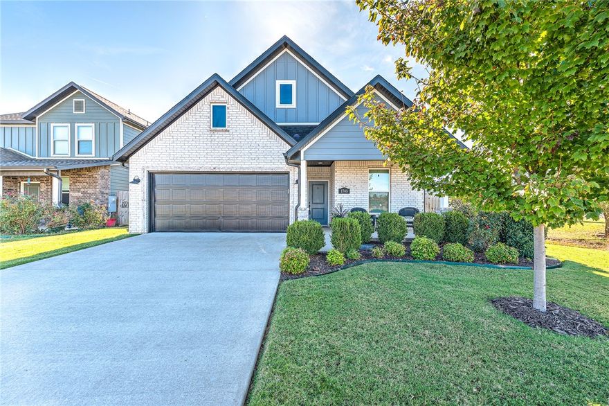 Modern style meets everyday convenience in this stunning home. Located in a desirable subdivision close to shops, restaurants, schools, trails, and I-49. This home features an open layout with the primary bedroom and an additional bedroom/study on the main floor. The kitchen shines with granite counters, Frigidaire appliances, and a walk-in pantry. Enjoy outdoor living year-round on the covered back patio.