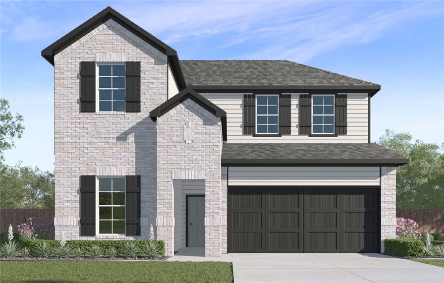 The Marvelous Mitchell plan in Pine Hollow by D.R. Horton! This community offers two-story homes with spacious living areas, perfect for entertaining and everyday comfortable living. This home features 4 bedrooms, 3 full baths, & a game room upstairs! You'll enjoy a beautiful modern electric fireplace with a poplar mantle in the living room! Full oak Tread Staircase with black modern handrails-Bathroom 1 will be tile flooring- Beautiful Wood Laminate click LVP first and second floor! In the kitchen, you’ll find stunning quartz countertops, tile backsplash, and a gas range. The primary bedroom has an ensuite complete with quartz countertops, dual sinks, freestanding tub and a walk-in shower with tiled walls! Ceiling fans in the bedrooms, living room and game room! Home exterior features painted brick and Hardie® siding (per plan) with a covered patio (per plan). The programmable thermostat allows you to effortlessly control your environment with the touch of a button! Taxes and parcel TBD.