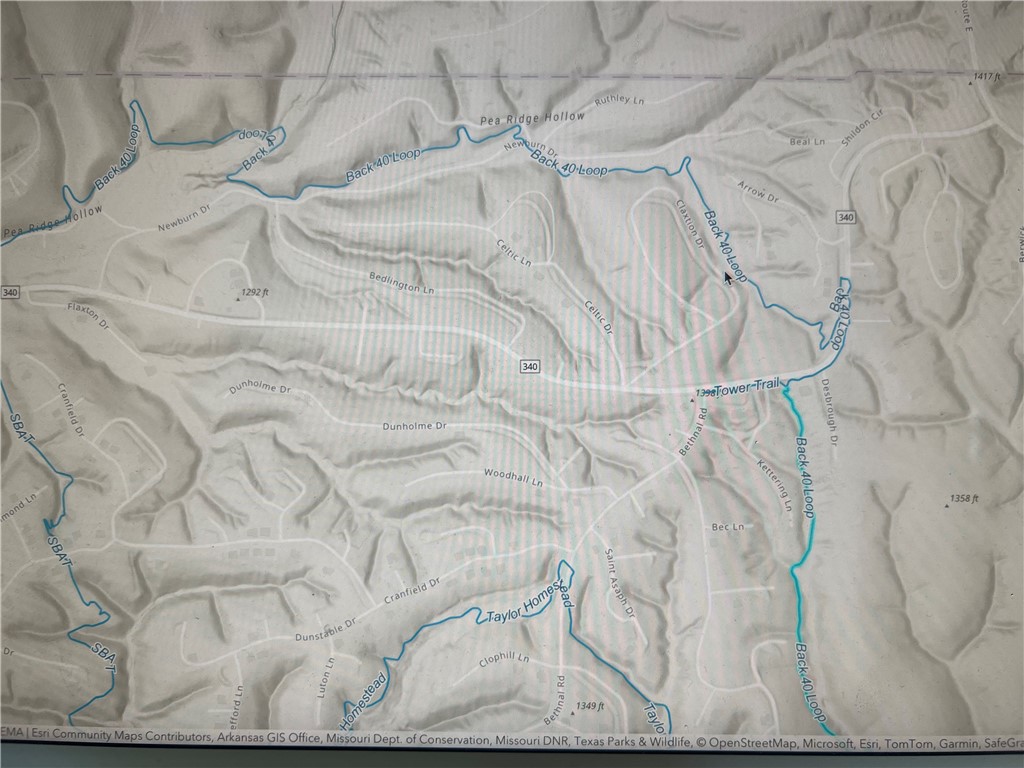 Bike On/Off Back 40 Loop! Tower Trail is ~ 600 feet away. ~1.5 miles from SBAT-Back 40 Loop Trailhead! Bentonville schools.