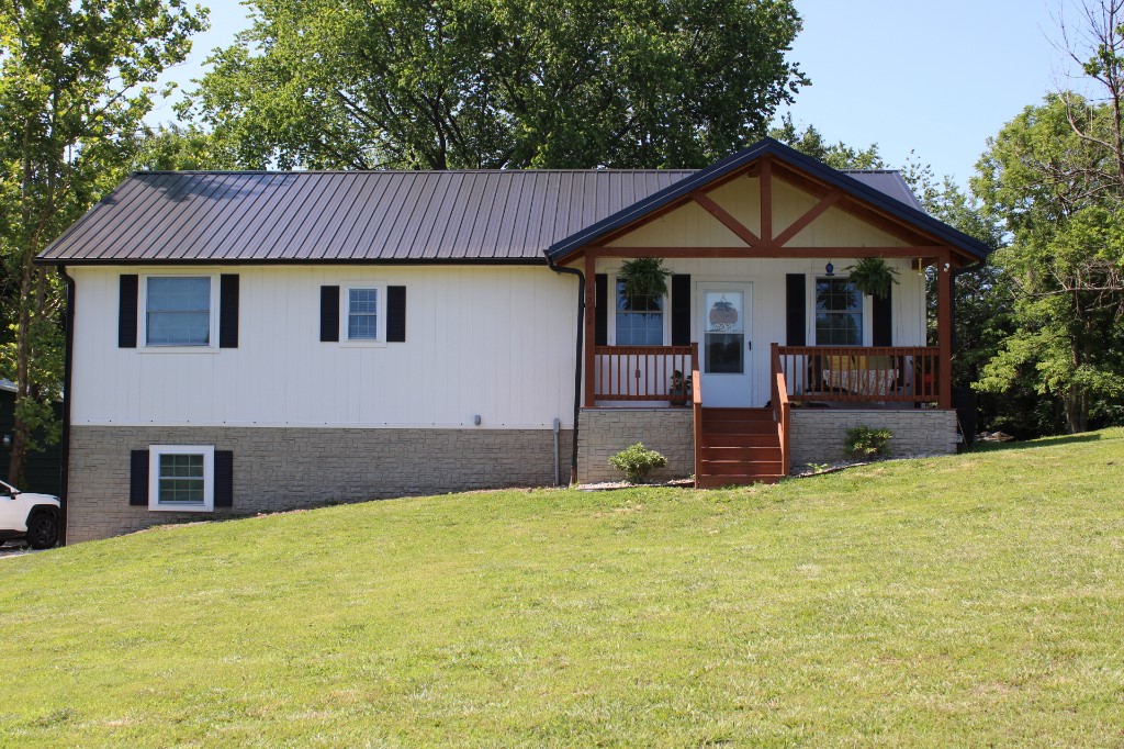 5 bed/ 3 bath all electric energy efficient home on one acre. Country setting yet close to town. Enjoy morning coffee on front porch and afternoon sun on back deck. Rock and wood exterior with metal roof. Main level features open living, dining kitchen area with large pantry. All newer stainless appliances.
Master bedroom has huge walk-in closet and spacious bath. Main floor also has second bedroom and bath. Wide hallway and doors could be handicap accessible with few modifications.
Full finished basement features 3 more bedrooms, bath, sitting room plus family room that has water and electric to add second kitchen. Ceiling fans throughout the house. Also 30'x50' shop with concrete floor, overhead door.