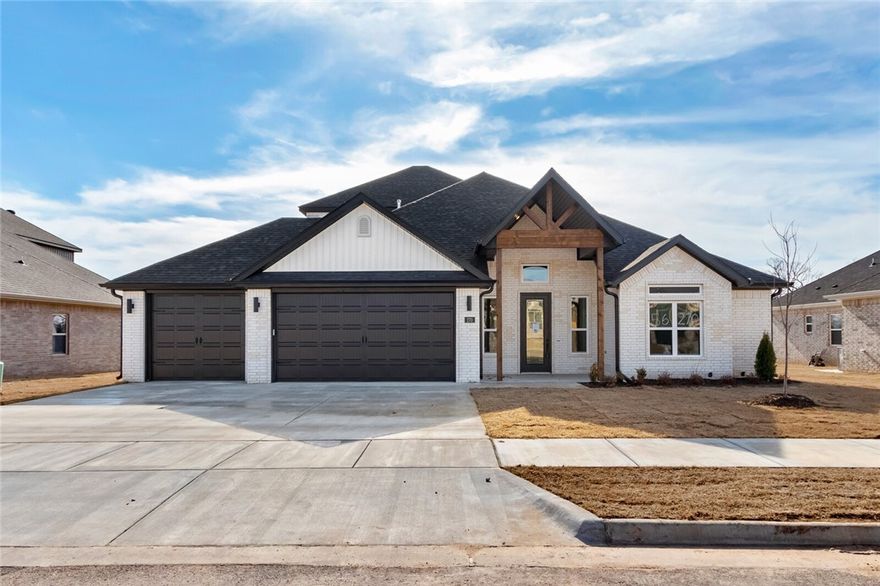 The Augusta Plan in Centerton! Stunning new construction with an open floor plan featuring 4 bedrooms and 3.5 bathrooms. Enjoy the large covered porch with outdoor fireplace, perfect for entertaining. The primary suite offers a tiled shower and spacious wrap-around closet. Upstairs includes 2 bedrooms, 1.5 baths, and a bonus room. Additional features: 3-car garage, gutters, blinds, and fenced yard. The house is still under construction and pictures are not of actual house but similar plan and finish. Taxes are based on land only. Seller is offering $7500 towards closing costs and preferred lender incentives available.