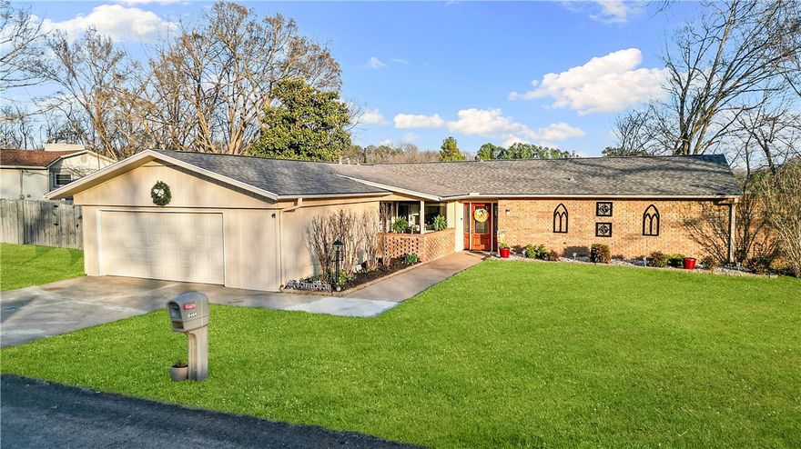 Tucked away on Par Lane, this is anything but a cookie-cutter home. Full of character and charm, it offers a truly unique setting.
Relax on the covered front patio or enjoy privacy from the spacious back deck overlooking a retired golf course — scenic views without the bustle. Located by Beaver Lake and the Hwy 12 bridge as well as the Prairie Creek Marina while still being just minutes from Downtown Rogers, you get tranquil surroundings with easy access to shopping, dining, and events.
The split floor plan places the primary suite on its own side with private deck access, while two additional bedrooms sit opposite. A cozy office off the garage adds flexible space for work or hobbies. With a new roof and windows, plus abundant garage and attic storage, this home delivers personality, location, and outdoor living all in one.  Ask for the 3d video tour or schedule your own private showing today!