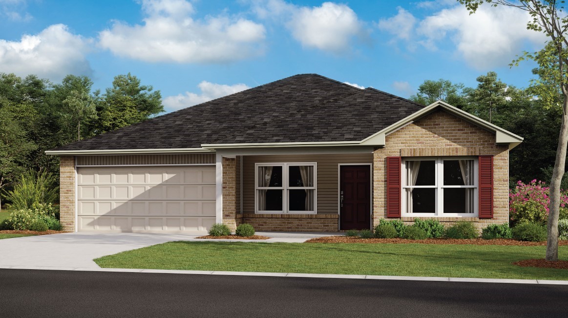 Check out this new construction home in Pea Ridge. 4bd 2ba split floorplan. Home features a open kitchen, dining, and living area. Front bedroom makes an excellent home office space. Includes a 2-10 home buyers warranty.
