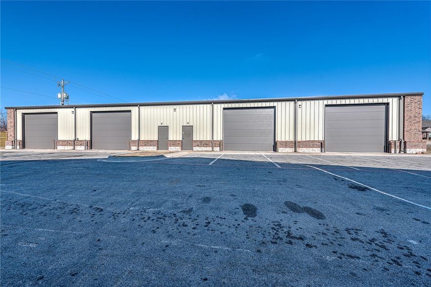 3960 sq.ft. of  Heated warehouse with 4 Drive in Doors easily accessible and convenient to everything.