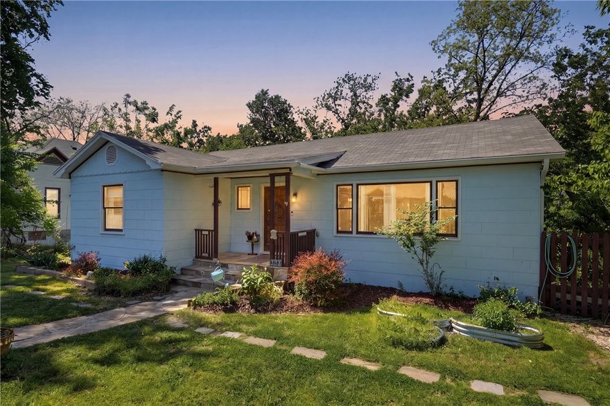 Beautiful Home in the Middle of Eureka Springs! This remodeled 4 Bedroom, 2 1/2 bath is ready to move in! Sitting on 1.4 Acres of Landscaped gardens, outdoor firepit, and brand new fenced in front yard.  Walk into an open floor plan with vaulted ceilings, hardwood floors, recessed lighting, gas fireplace with tiled hearth, and fully remodeled kitchen with brand new appliances.  Complete with cherry wood cabinetry, and granite counter tops.  Spacious screened porch featuring a vaulted wood-paneled ceiling, wood-finish flooring, lattice railing, and a ceiling fan for morning coffee!  Main bedroom with beautiful on suite on main floor. Fully finished basement! New flooring, complete with office space, and two more bedrooms, and full bathroom, walk-in closets.  Easy access lets you walk out to the backyard.  New roof in 2025, fresh paint throughout the home. Minutes from Downtown Eureka Springs. Beaver Lake not far, Table Rock Lake, and about 5 rivers in the surrounding area.