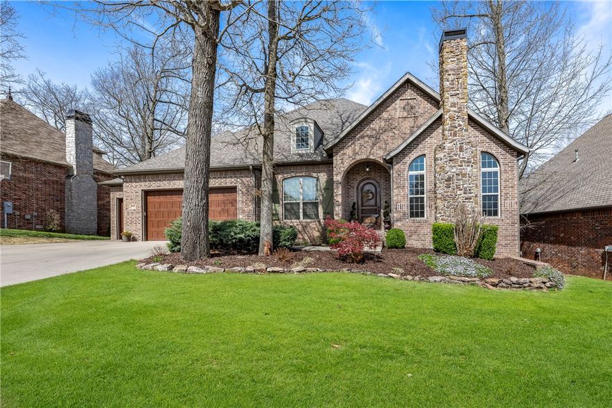 Welcome to Chapel Hill, located in the museum district, and one of Bentonville's most desired neighborhoods. It's filled with amazing homes and is close to downtown, Crystal Bridges, the Amazeum, the Home Health Institute and hiking and biking trails; all this and easy access to I-49. This home was a custom build in 2009 and has been meticulously maintained. The house features 2 bedrooms on the main level, a large and open living area with a gourmet style kitchen plus an office. On the lower level you will find 2 more bedrooms, a family room and a media room which could be a great craft room. You will love the multiple outdoor spaces to relax and enjoy the view, including a stone patio with firepit. The primary suite is oversized and features a large walk-in closet that connects to the laundry room. Come check it out today!