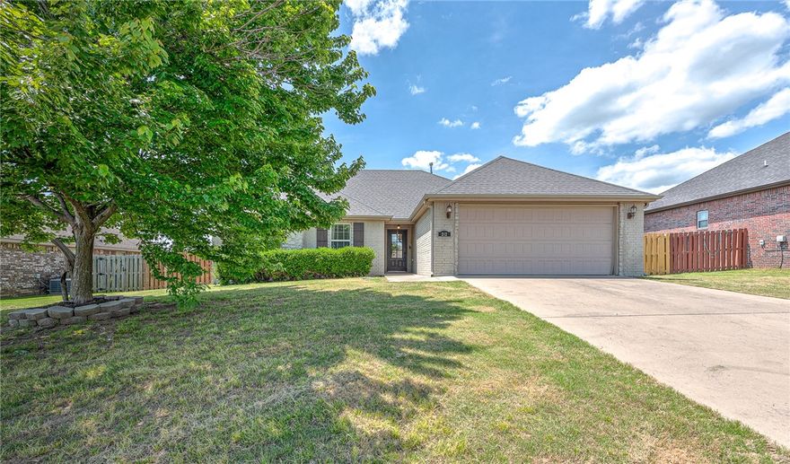 Centrally located for easy commuting to all the things in NWA. Bentonville & Fayetteville are 20 mins away. Nearby is the Matrix Club, JB Hunt, Mt Hebron Park, & Pinnacle. Fabulous floor plan featuring 3 spacious bedrooms & 2 full bathrooms. Enjoy modern conveniences including central vacuum, a home security system, & front-yard irrigation. Stylish granite countertops throughout & open concept kitchen. The primary suite has not one, but two walk-in closets & one is huge! The cozy gas log fireplace adds warmth & the hardwood flooring adds charm to the inviting living space. The home feels spacious & grand with 10' ceilings in the living room. Step outside to a generous backyard complete w/ a fire pit, privacy fence, & a back deck—perfect for entertaining or relaxing. Playset & trampoline will convey too! Spend the summer swimming at the community pool. This home offers the perfect blend of comfort, functionality, & location. Washer & dryer are negotiable. Open House Saturday, 5/10 from 2-4PM.
