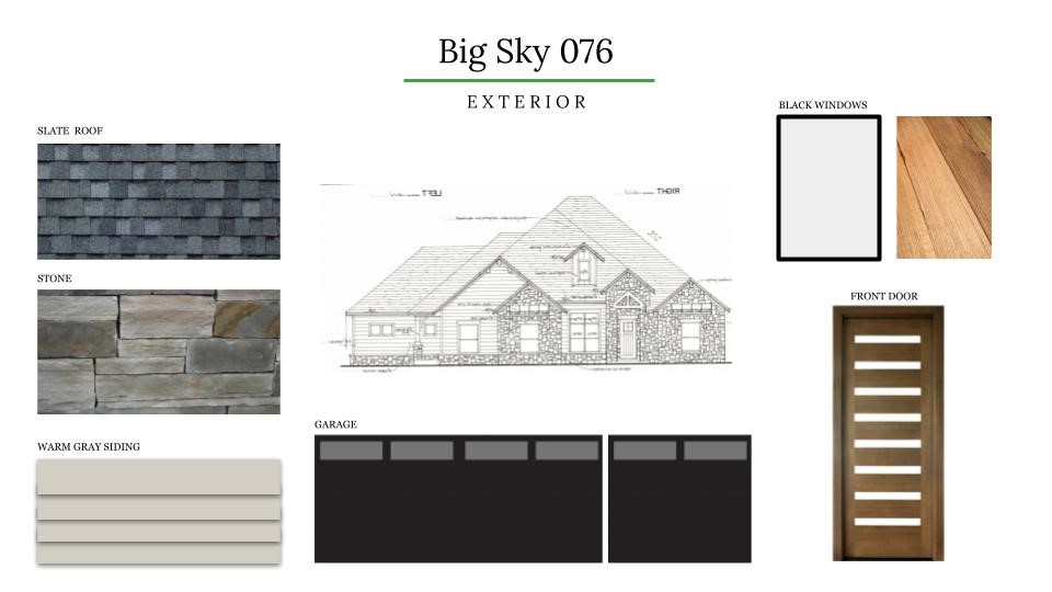 One-story New Construction that'll make you feel like you're in Big Sky Montana... You don't want to miss the opportunity to call this one home! Situated on a generous 0.32-acre lot, step inside to find an open-concept living area, featuring a spacious kitchen, dining space, a cozy family room, and a game room. The primary suite is complete with an ensuite bathroom featuring a soaking tub, walk-in shower, and dual vanities. 3 additional bedrooms with the option to make one your work-from-home office. Walk outside to enjoy your covered back patio and large yard to enjoy with family and friends! Here's your opportunity to own a home that allows you to choose the finishes and make this home truly yours.