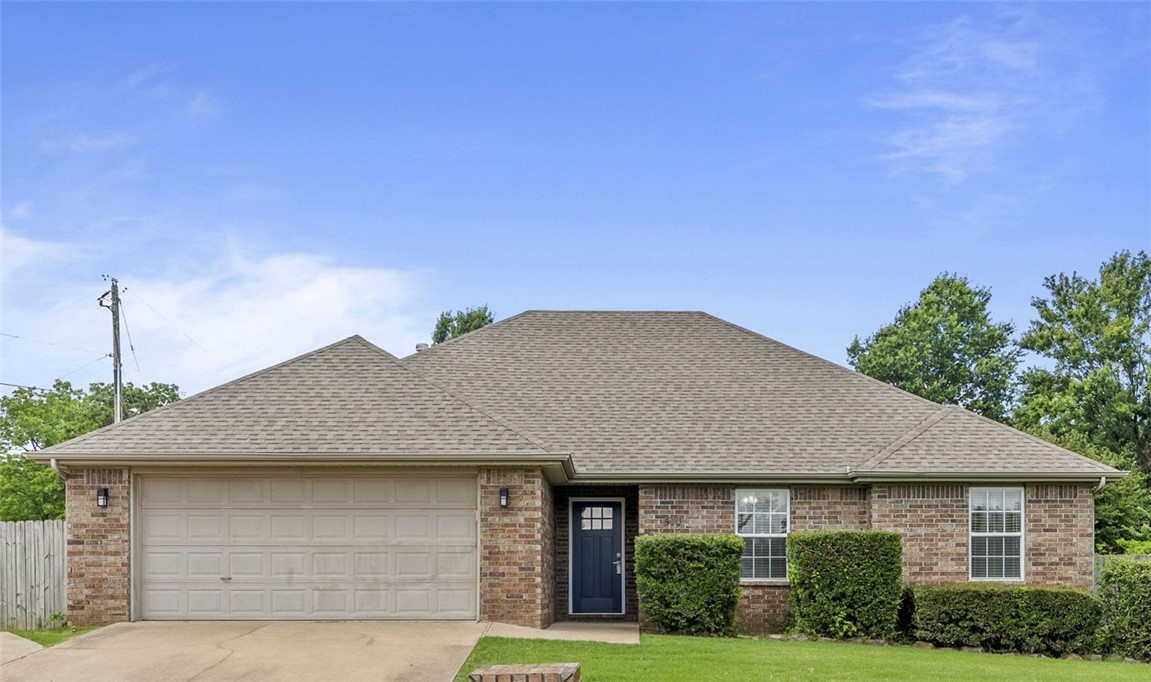 This gem wins best in class for convenience: under 2 minutes to either I-49 or 71B but tucked away in a tidy, well-maintained neighborhood. Whether commuting to Benton or Washington county, you'll be in the heart of it all for easy access to work, school or play. This well-maintained home has a steady track record as a viable rental, but the owners have taken impeccable care of it through the years in addition to pouring plenty of TLC into helping it put its best foot forward with new owners: new lighting accents, a fresh coat of paint to brighten up the doors, new locks, new blinds in the dining room, pressure washing, new smoke detectors and fairly recent flooring upgrades. The mostly brick home boasts 10' ceilings in a large living room complete with a split floor plan, large closets and extra storage.