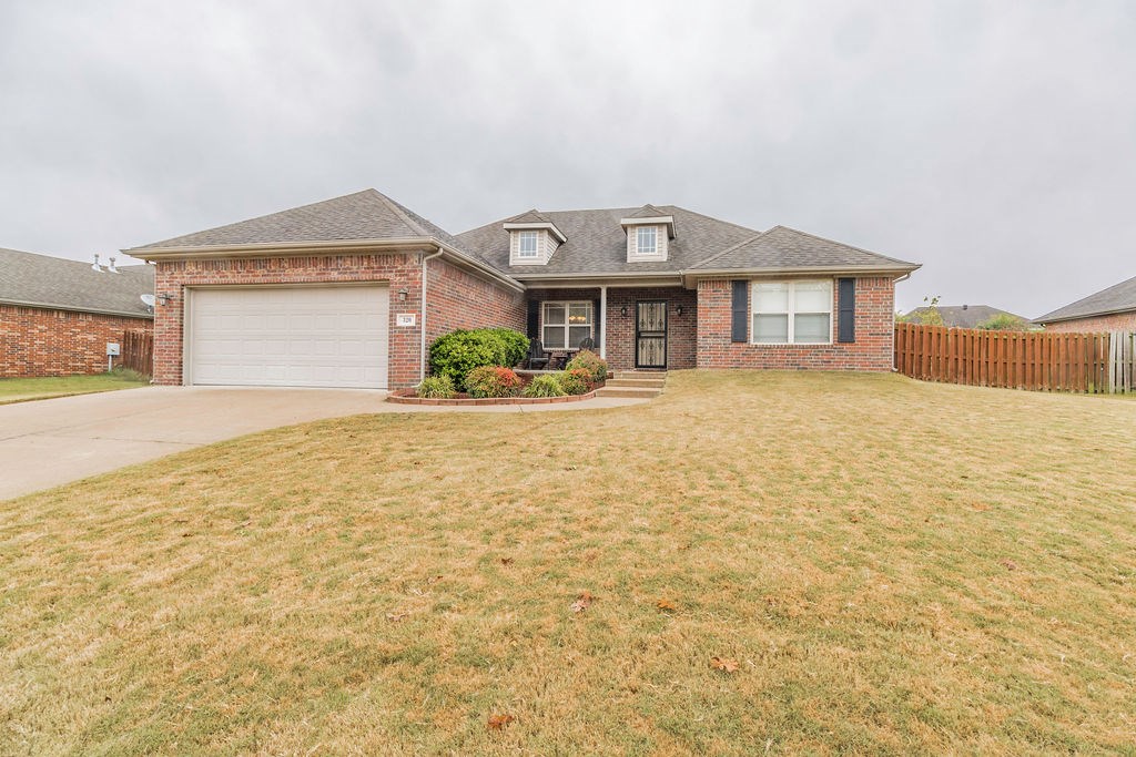 Come check out this low maintenance, all brick home. 4 bedroom split floor plan. Brand new carpet throughout. Granite counters in the eat-in kitchen. Large backyard with oversized, refinished deck and still plenty of green space to play. Great family location, walking distance to the park, and less than 10 minutes to Bentonville West HS or Gamble Elementary. All this in an established neighborhood with community pool, clubhouse, fitness center, and playground!