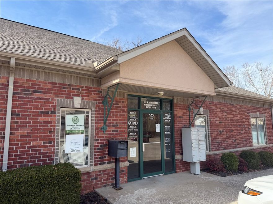 The perfect office space, close to I-49, minutes away from College Ave. and near the Razorback Greenway if you are keen to biking to work.