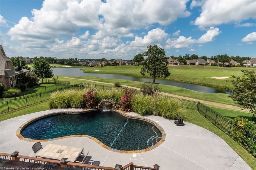 Enjoy one of the most spectacular views in Shadow Valley as you swim in this beautiful pool with natural rock waterfall. Also enjoy the tranquil view from the main deck with outdoor TV lounge area or from the hot tub after playing a round of golf. (Full Golf Membership Included). Inside you will enjoy the view from most rooms. The exquisite master suite has private access to the pool, a sitting area with romantic fireplace and great closet space. Don't miss this golf front home with numerous updates.