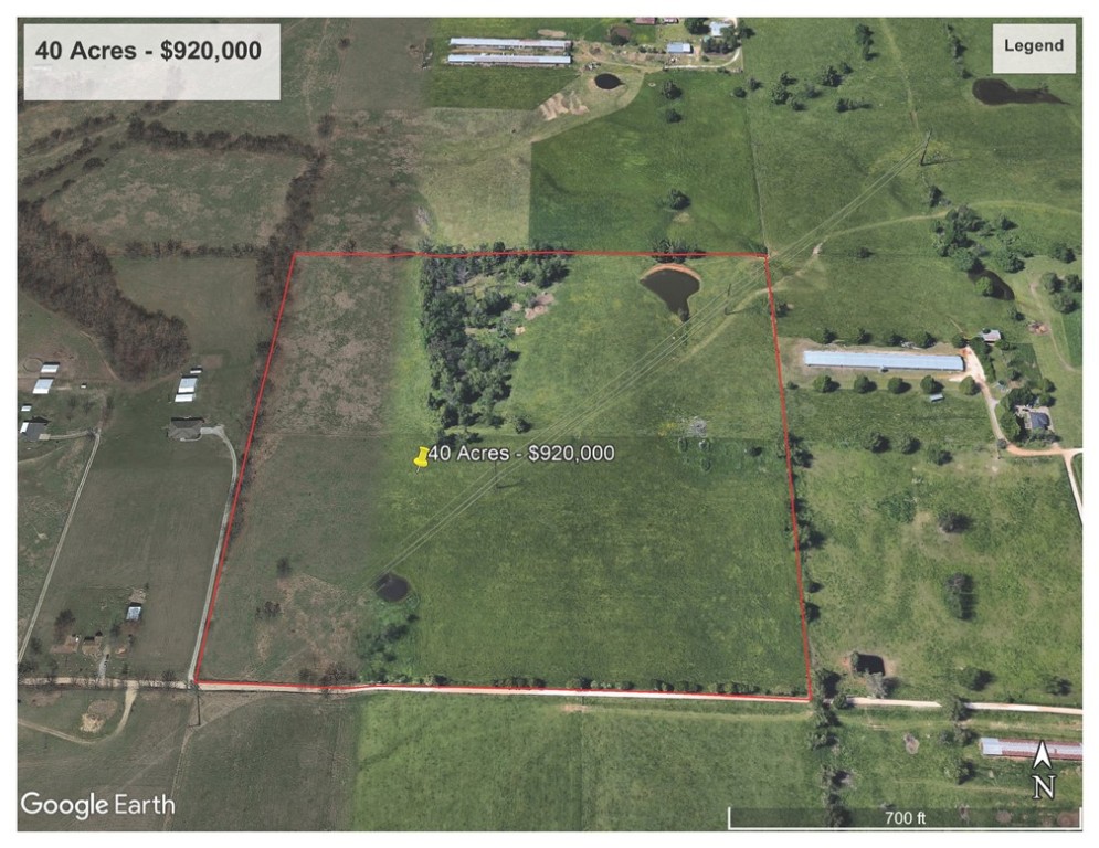 This 40 acres is truly gorgeous. Beautiful pastures, two ponds, west side is gently sloping. Many possibilities with this property. Area of nice homes. Build your dream home on this acreage and be convenient to all of NWA. Only minutes to the bypass. Springdale Schools.
