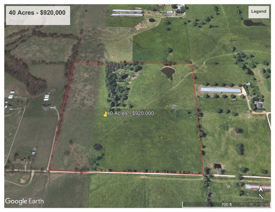 This 40 acres is truly gorgeous. Beautiful pastures, two ponds,  west side is gently sloping. Many possibilities with this property. Area of nice homes. Build your dream home on this acreage and be convenient to all of NWA. Only minutes to the bypass. Springdale Schools.
