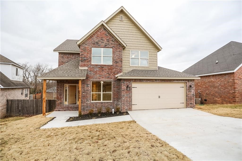 AMAZING LOCATION!! This home is a newer build in the well established Champions Estates Subdivision in Bentonville school district!! Located conveniently near the Pinnacle Hills area with easy access to the AMP for live music, the Pinnacle Promenade for shopping and restaurants, Mercy hospital, and easy access to I-49. Open floor plan with tons of natural light! Primary suite and office/formal dining on main level with open kitchen and living room. Walk out the back door and enjoy quiet nights on the covered deck! 2 bedrooms and 2 bonus rooms on 2nd floor!! 1 bonus room currently a 2nd work at home office, and the 2nd bonus a playroom for the kids.