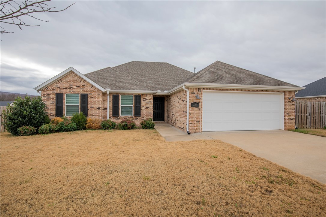 Beautiful home! Move in ready. The split floor plan with three bedrooms and 2 baths. 2 car garage offers great functionality. The gas fireplace in the living room will create a cozy atmosphere, especially during colder months. Being on a corner lot with a privacy fence is a fantastic feature for outdoor living, and having enough space for raised garden beds is a wonderful addition for gardening enthusiasts. The double vanities and two closets in the primary suite add a touch of luxury and convenience.